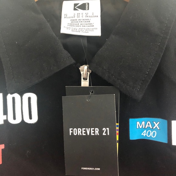 NWT Forever 21 Black Kodak Jacket - Picture 5 of 5